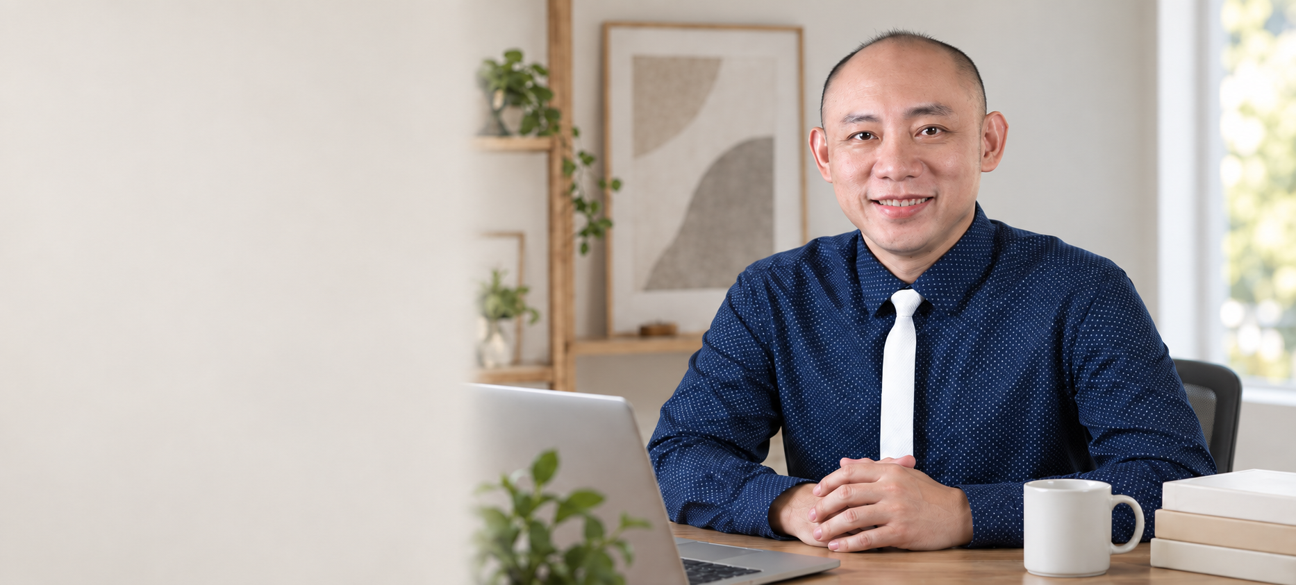 Rick 鄭宏祥形象照，合成室內情境